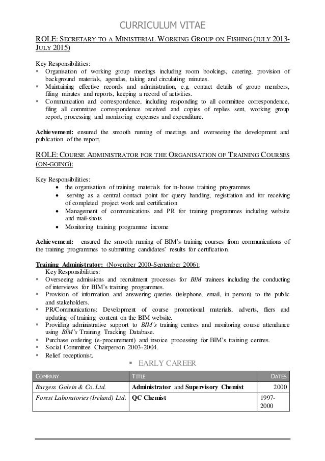 administrator cv