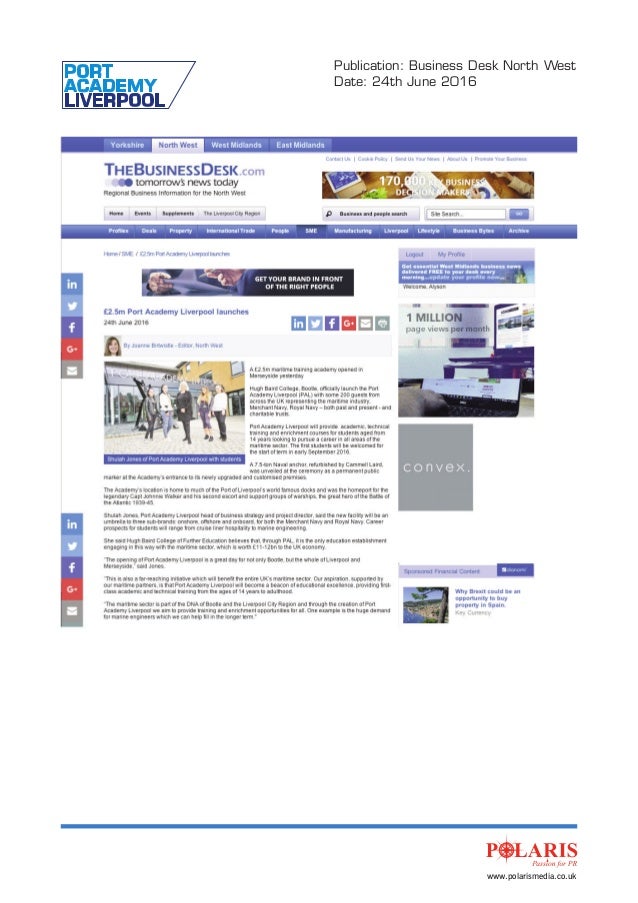 Port Academy Cuttings 09 16