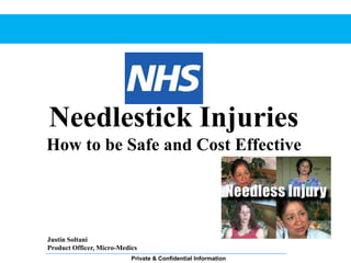 Private & Confidential Information
Justin Soltani
Product Officer, Micro-Medics
Needlestick Injuries
How to be Safe and Cost Effective
 