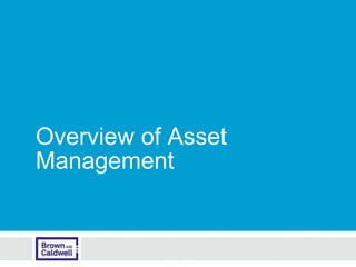Overview of Asset
Management
 