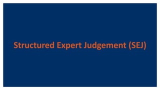Structured	Expert	Judgement	(SEJ)
 