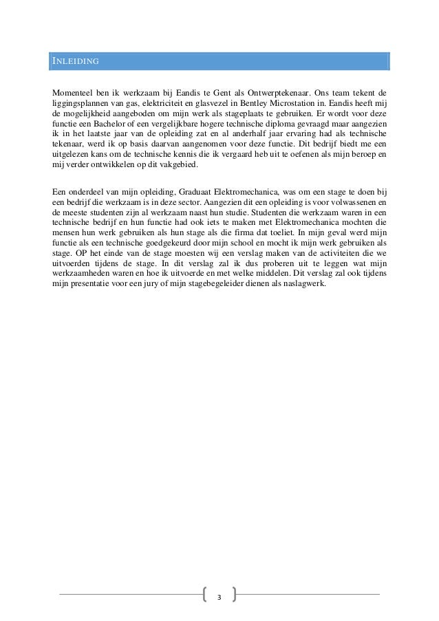 Stageverslag Eandis Ontwerptekenaar