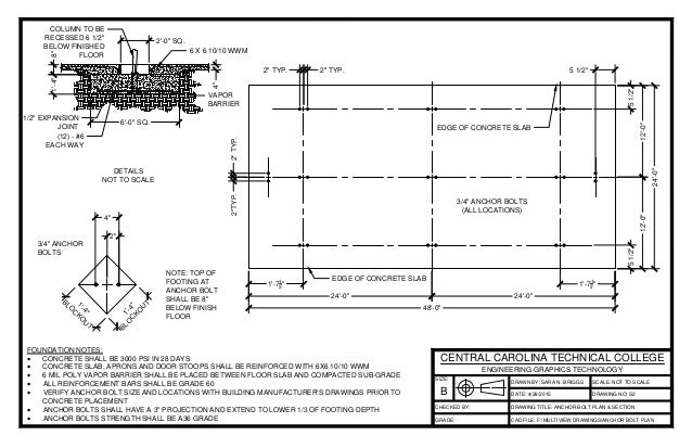 Anchor Bolt Plan & SectionLayout1