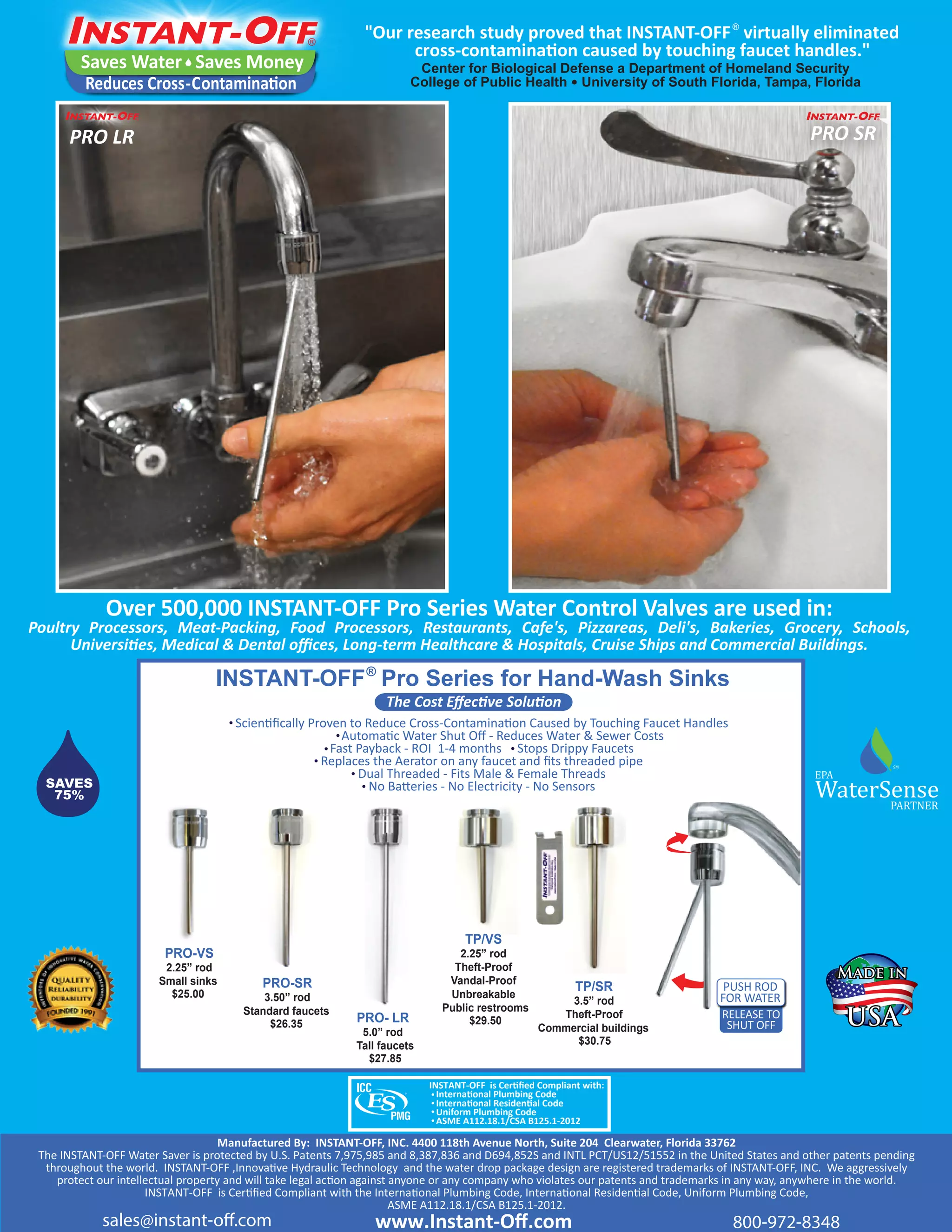 INSTANT-OFF Pro-Series-product information-2014 | PDF