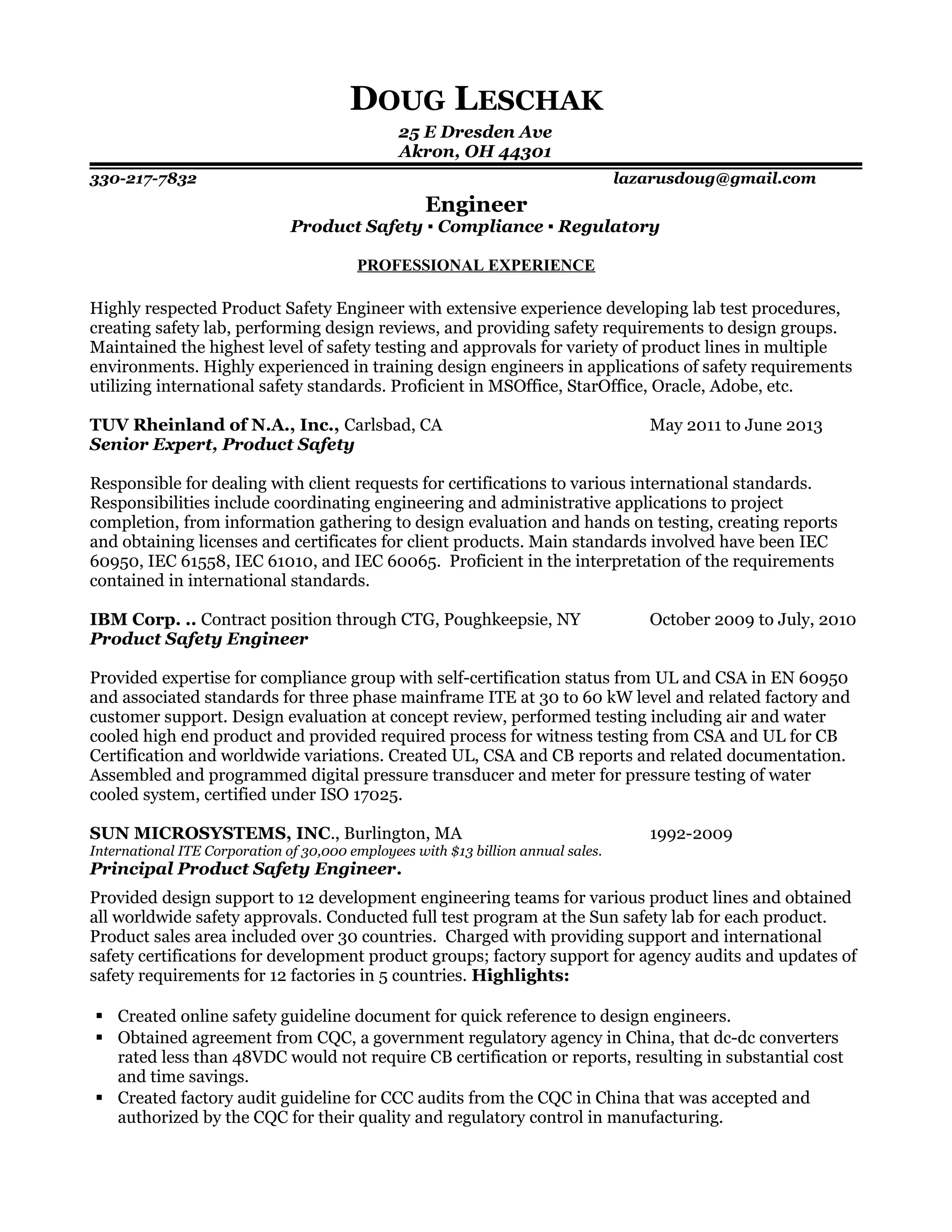Doug Leschak Resume PDF doug-leschak-resume-pdf