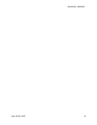 TRAINING REPORT
Dept. Of ECE, VJCET 14
 