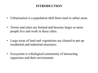 Effects of Urbanization on the Ecosystem | PPTX