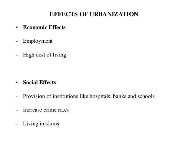 Effects of Urbanization on the Ecosystem