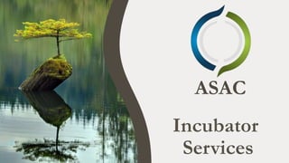 Incubator
Services
ASAC
 