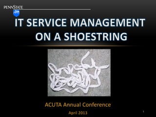 ACUTA Annual Conference
April 2013 1
 