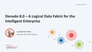 #DenodoDataFest
Denodo 8.0 – A Logical Data Fabric for the
Intelligent Enterprise
Executive VP & CTO, Denodo
AL B ERTO PAN
 