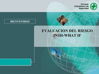 BIENVENIDOS EVALUACION DEL RIESGO INSH-WHAT IF 
