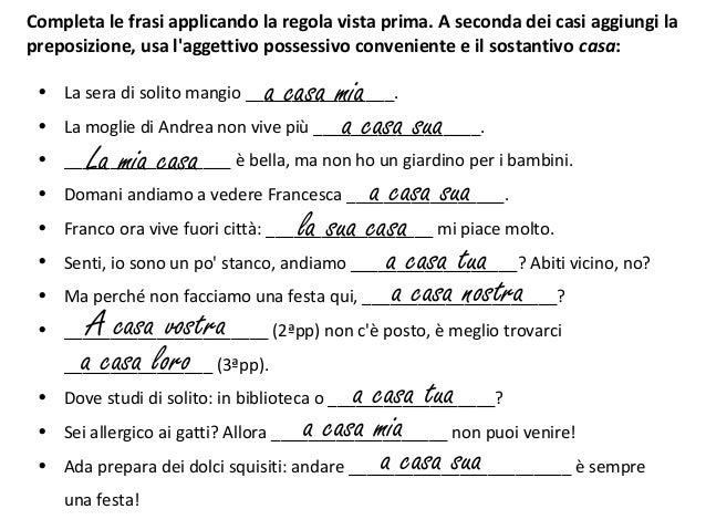 Frasi Con Aggettivi E Pronomi Possessivi Nella Stessa Frase