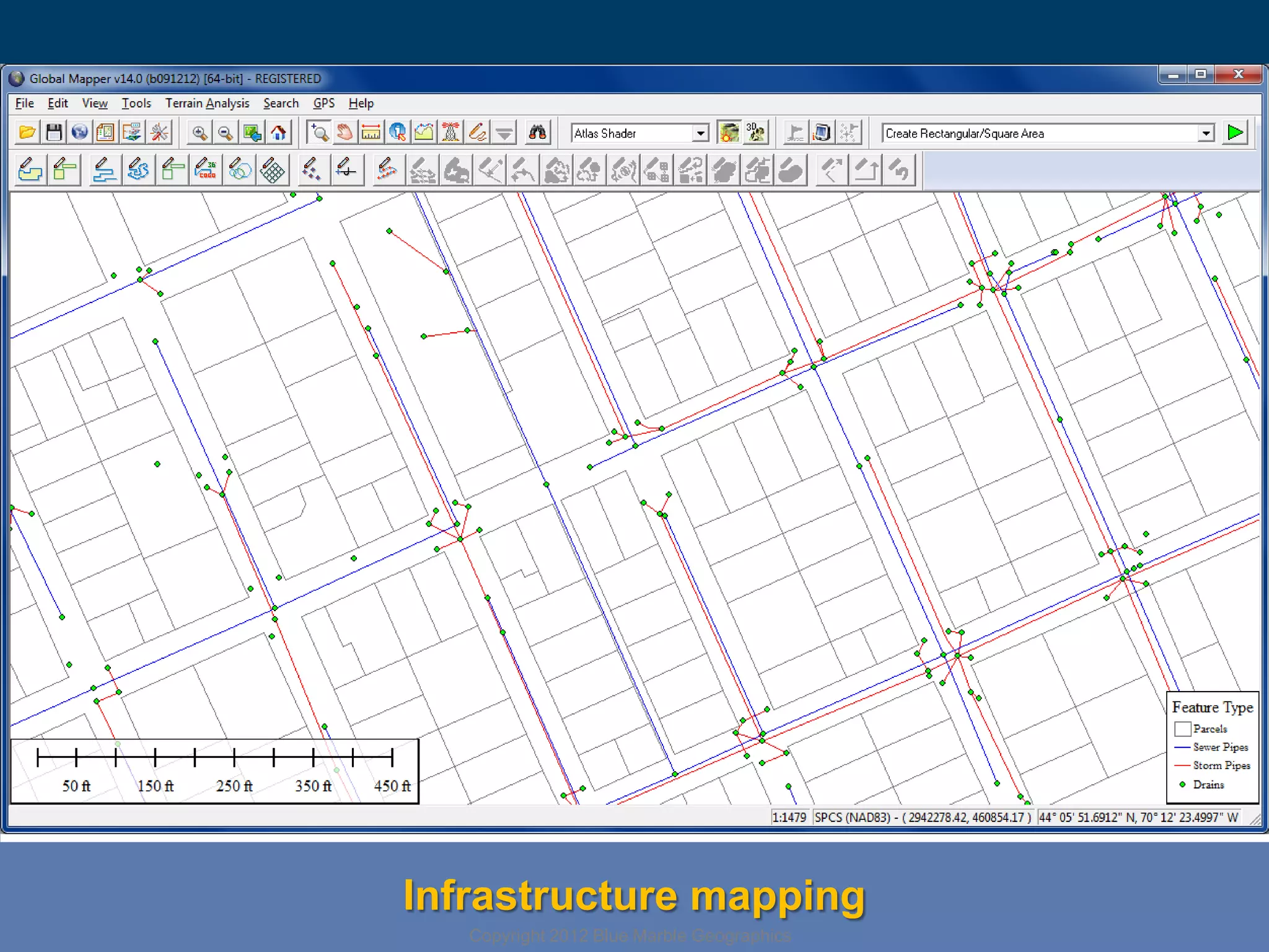Infrastructure mapping
Copyright 2012 Blue Marble Geographics

 