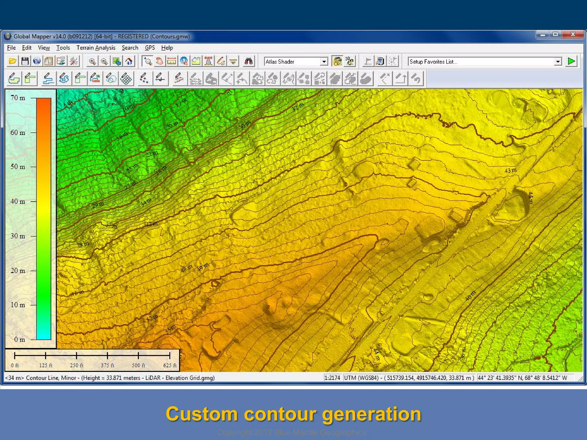 Custom contour generation
Copyright 2012 Blue Marble Geographics

 