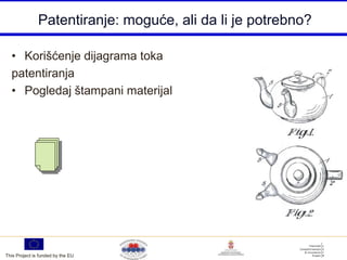 Patentiranje: moguće, ali da li je potrebno?

  • Korišćenje dijagrama toka
  patentiranja
  • Pogledaj štampani materijal




This Project is funded by the EU
 
