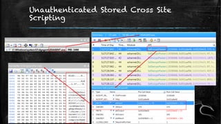 Unauthenticated Stored Cross Site
Scripting
 