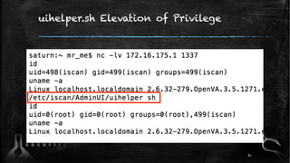 uihelper.sh Elevation of Privilege
82
 