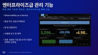 © 2023, Amazon Web Services, Inc. or its affiliates. All rights reserved.
,
• Observability as a Service
•
•
•
• 100 91
 