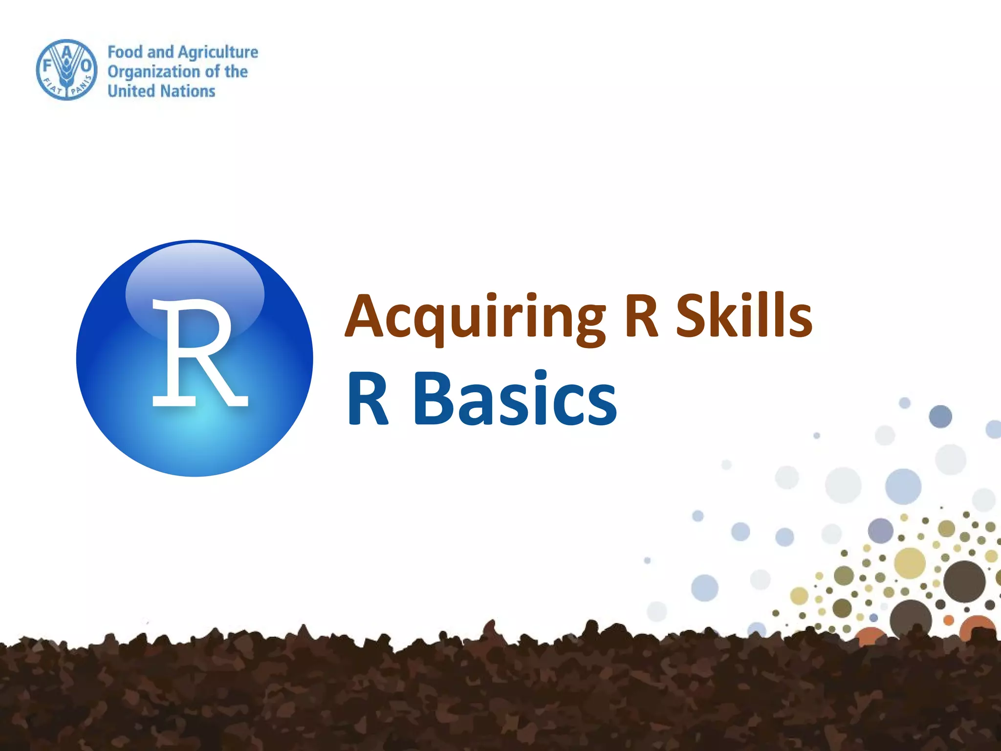Acquiring R Skills
R Basics
 