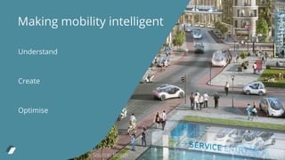 Making mobility intelligent
Understand
Create
Optimise
Source: Bosch
 