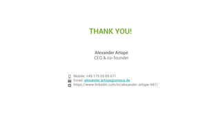 THANK YOU!
Mobile: +49 179 59 09 671
Email: alexander.artope@smava.de
https://www.linkedin.com/in/alexander-artope-b87/
Alexander Artopé
CEO & co-founder
 