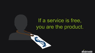 If a service is free,
you are the product.
 