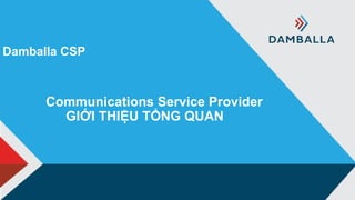 Damballa CSP
Communications Service Provider
GIỚI THIỆU TỔNG QUAN
 