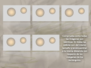 Hemos afirmado anteriormente que el claroscuro nos informa de la posición de los objetos. Ahora vamos a analizar detalladamente hasta que punto esto es cierto.M ira las siguientes imágenes. ¿Están las esferas a diferente distancia del observador o sencillamente una es mayor que la otra?Elclaroscuro