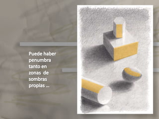 Tenemos la PENUMBRA. Son esas zonas intermedias entre las luces y las sombras densasElclaroscuro