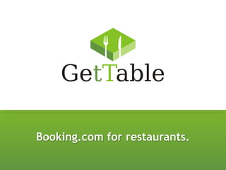 Booking.com for restaurants.
 