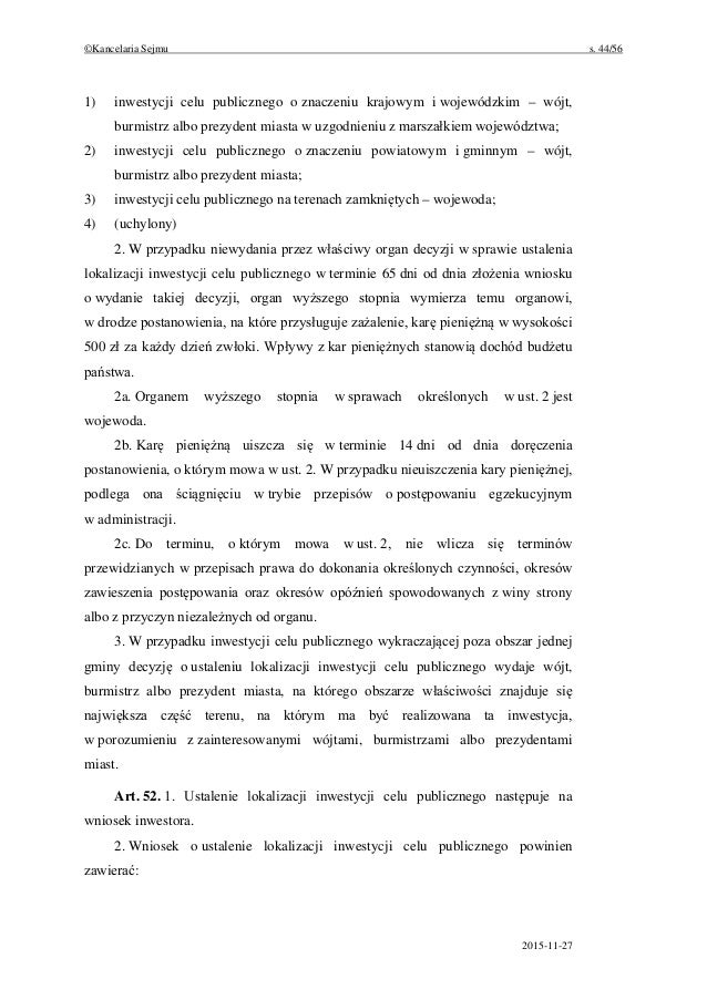 Ustawa o planowaniu i zagospodarowaniu przestrzennym - tekst ujednoli…