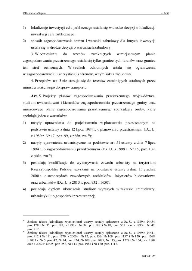 Ustawa o planowaniu i zagospodarowaniu przestrzennym - tekst ujednoli…
