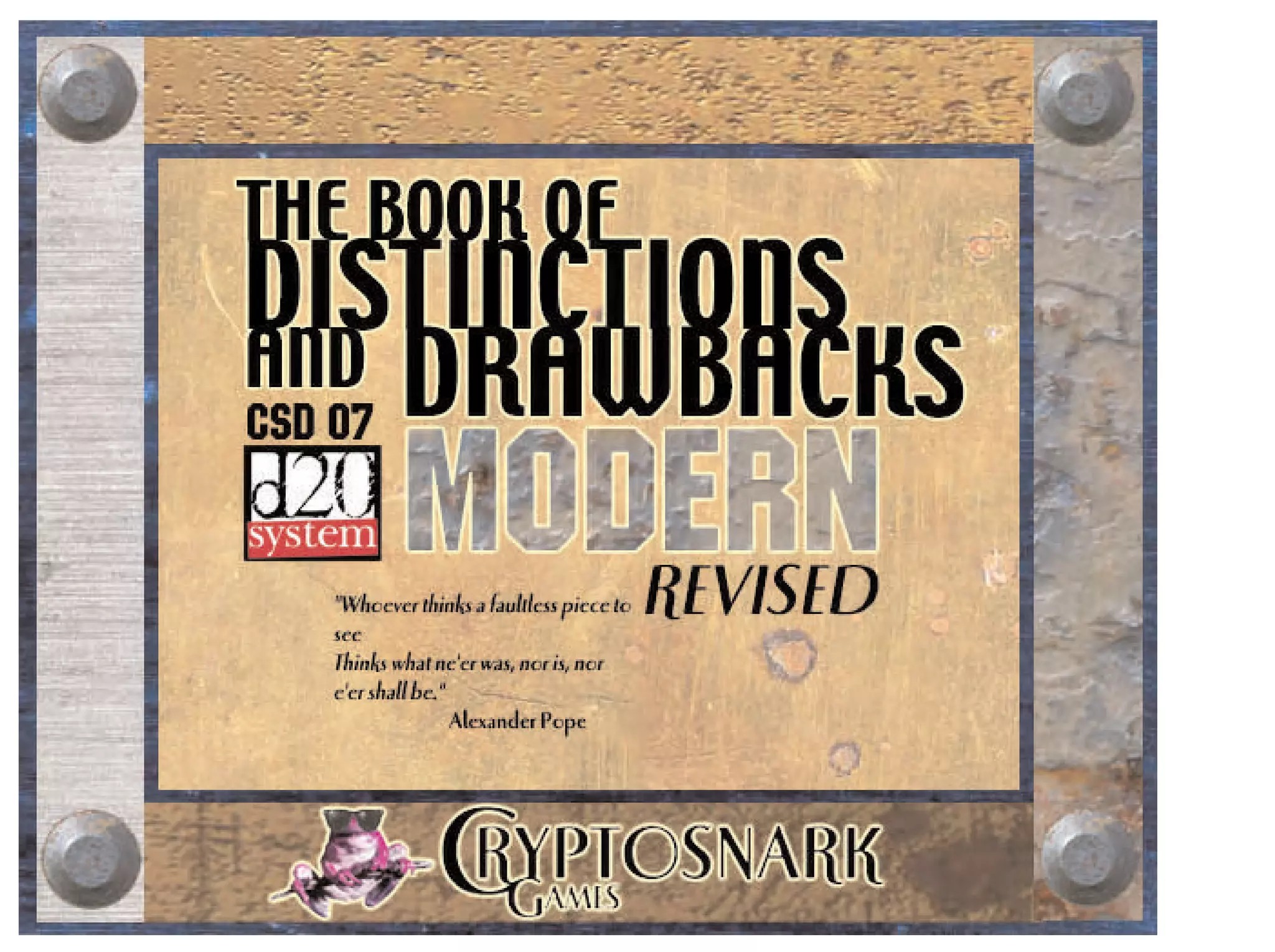 d20 Cryptosnark Games The Book of Distinctions and Drawbacks.pdf