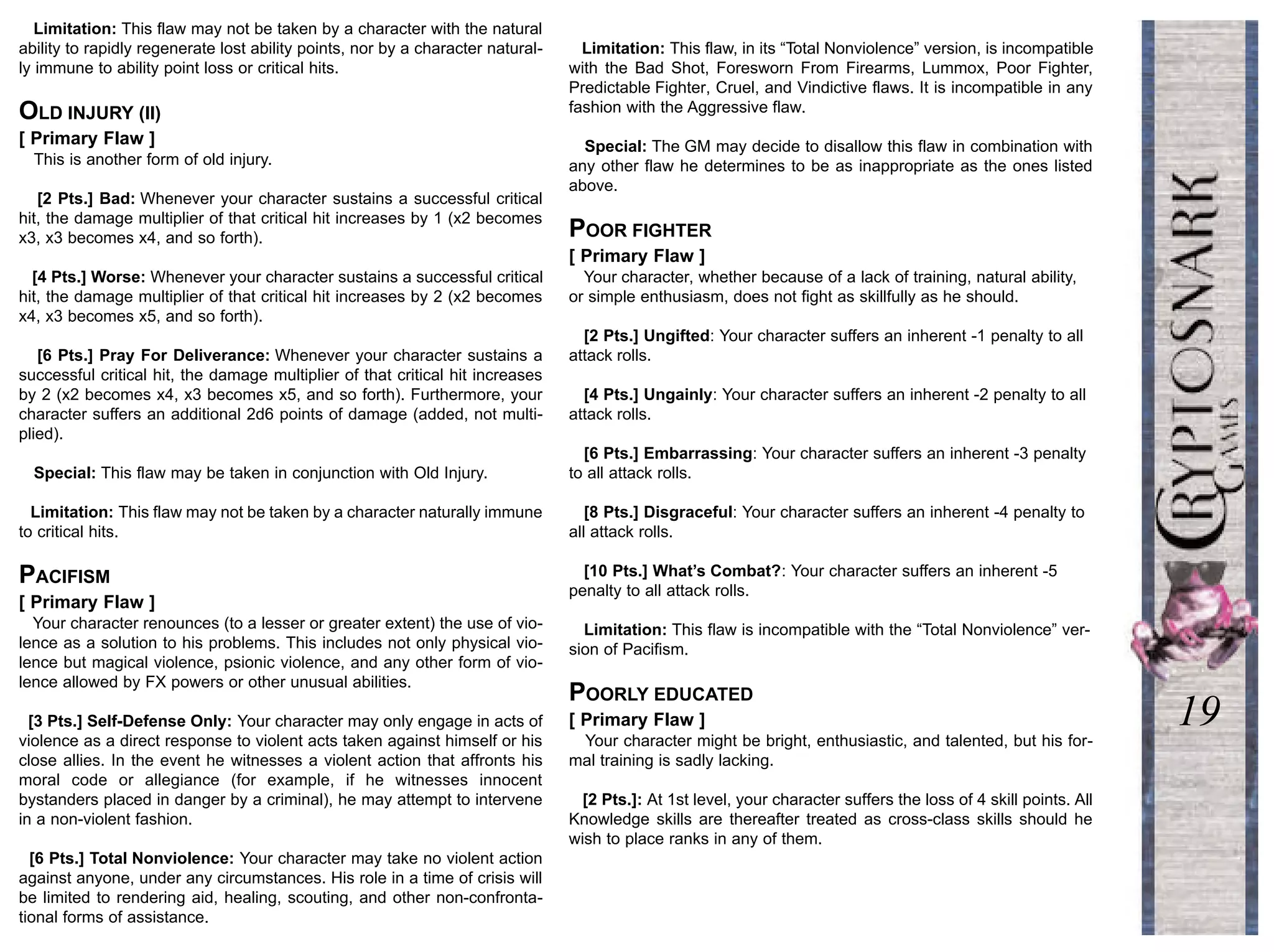 d20 Cryptosnark Games The Book of Distinctions and Drawbacks.pdf