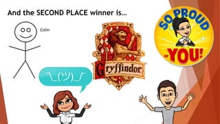 And the SECOND PLACE winner is…
Colin
 