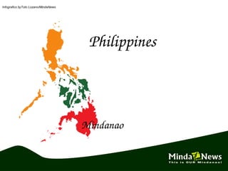 Infografics byToto Lozano/MindaNews 
Philippines 
Mindanao 
 
