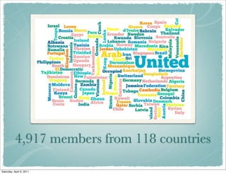 4,917 members from 118 countries
Saturday, April 9, 2011
 