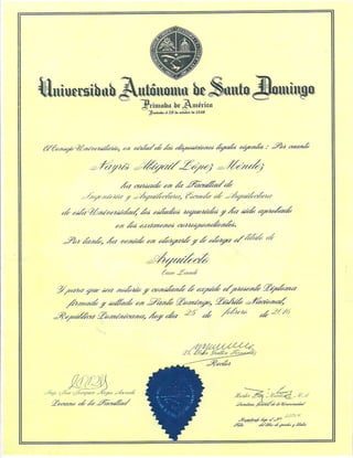 Diploma ARQ. a color