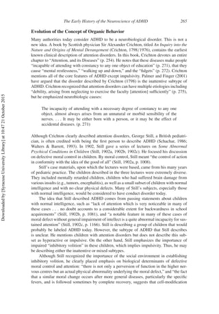 Early History of ADHD | PDF