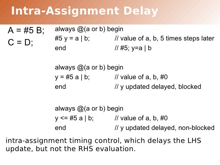 verilog intra assignment delay