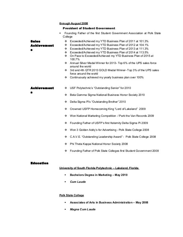 student government resumes