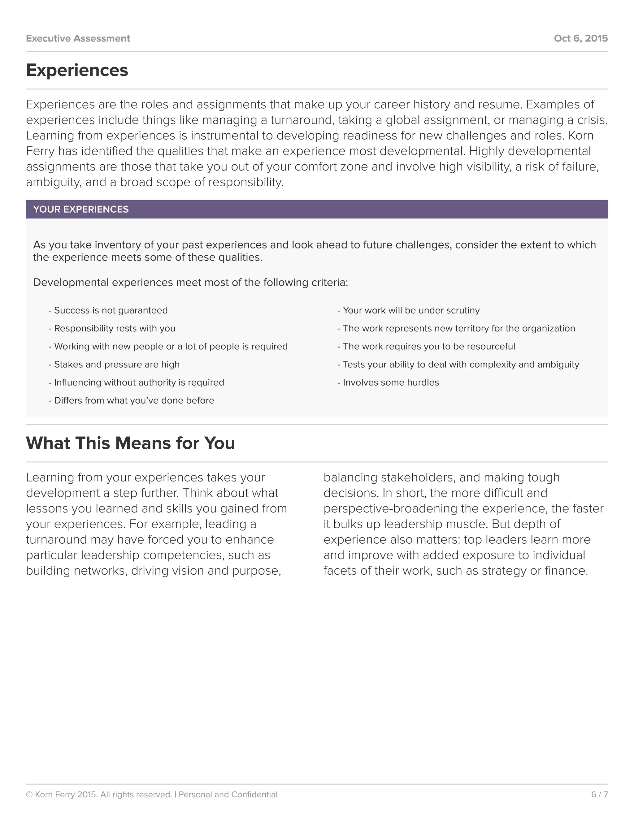 Kornferry Test Results ALB | PDF