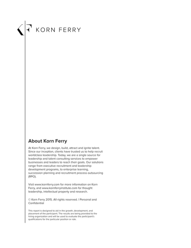 Kornferry Test Results ALB | PDF