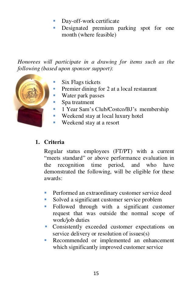 employee of the month rewards