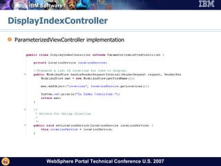 DisplayIndexController ParameterizedViewController implementation 