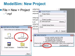 Day2 Intro. Model Sim | PDF