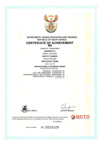 n6 certificate