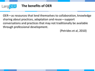 Licensing and OER
 
