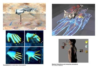 Medical illustrations and interactive animations
NYU School of MedicineIllustrations for a book about virtual spaces.
 